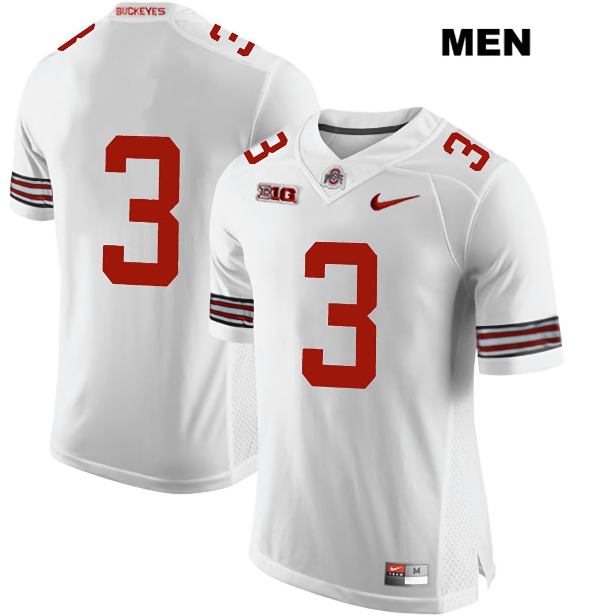 Quinn Ewers Ohio State Buckeyes Men's NCAA #3 No Name White College Stitched Football Jersey CFT1056EM